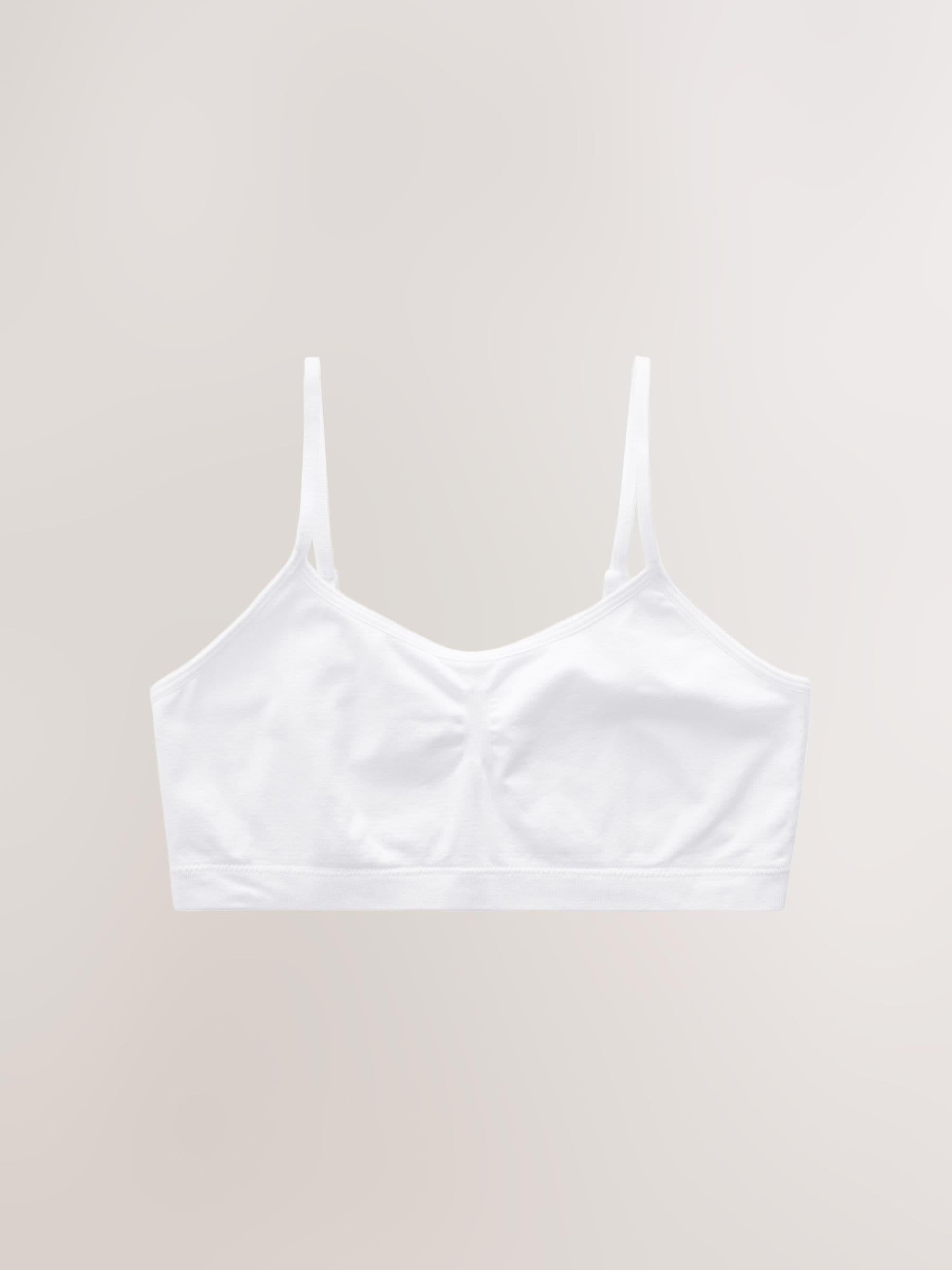 Wit - Naadloze Cropped Tops 2 Pack (7-16jr)