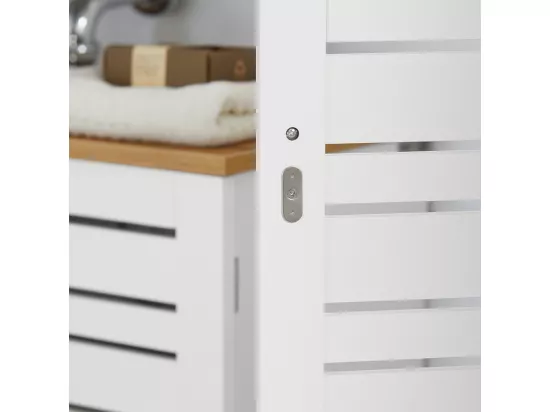 Porte Papier Toilette Vertical Support Papier ToiletteArmoire Toilettes, BZR85-W