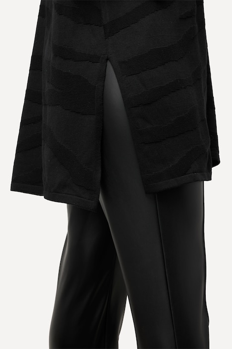 Jacquard-Strickjacke, Zebramuster, V-Ausschnitt