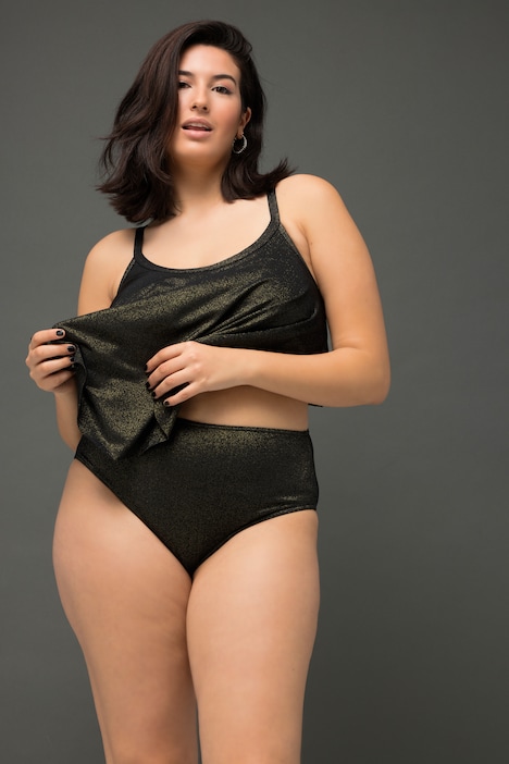 Bikini-Slip, HighWaist, Glitzereffekt
