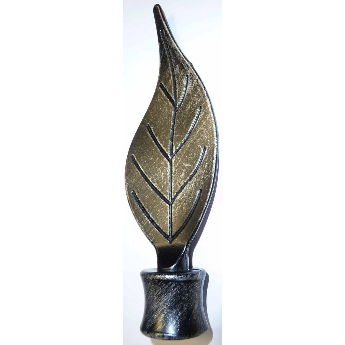 EMBOUT FEUILLE D20 X2 NOIR ARGENT