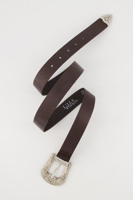 Ledergürtel, Cowboy-Style, Metallic-Schnalle