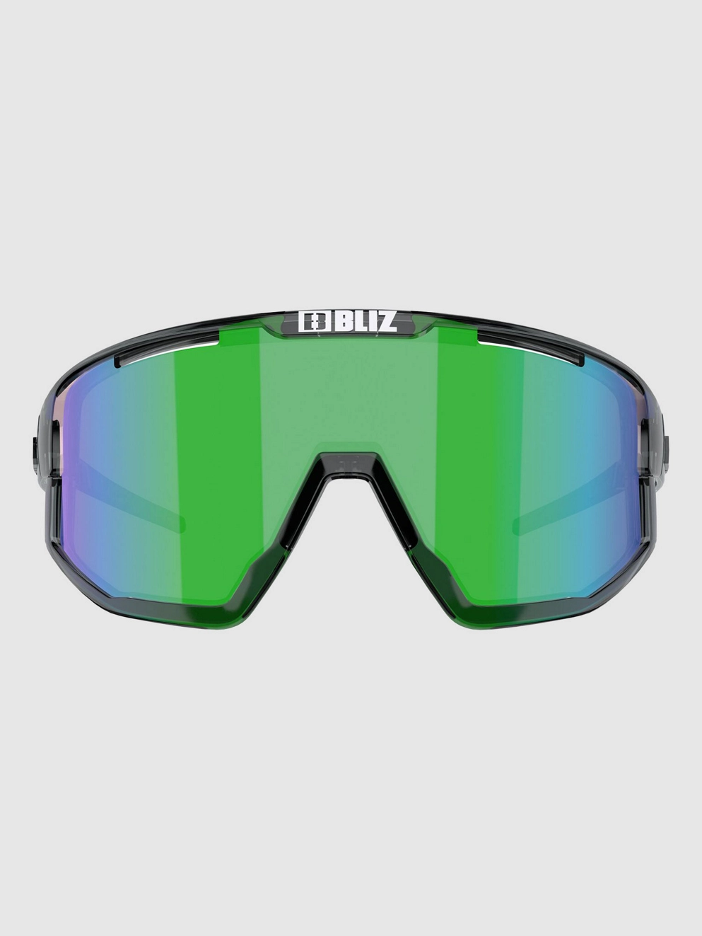 BLIZ Active Eyewear Fusion Small Crystal Black Sunglasses brown w green multi