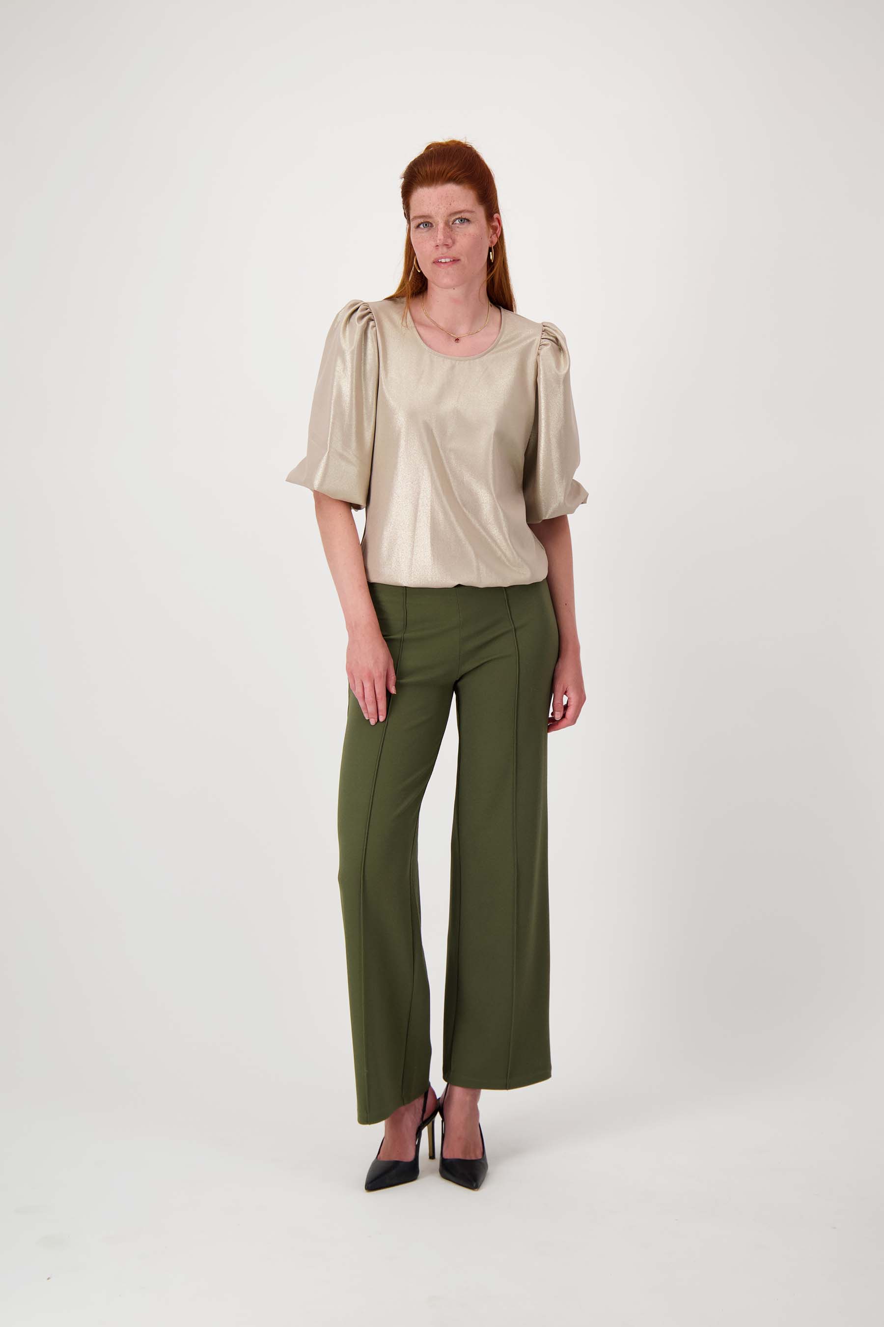 top met pofmouw lurex