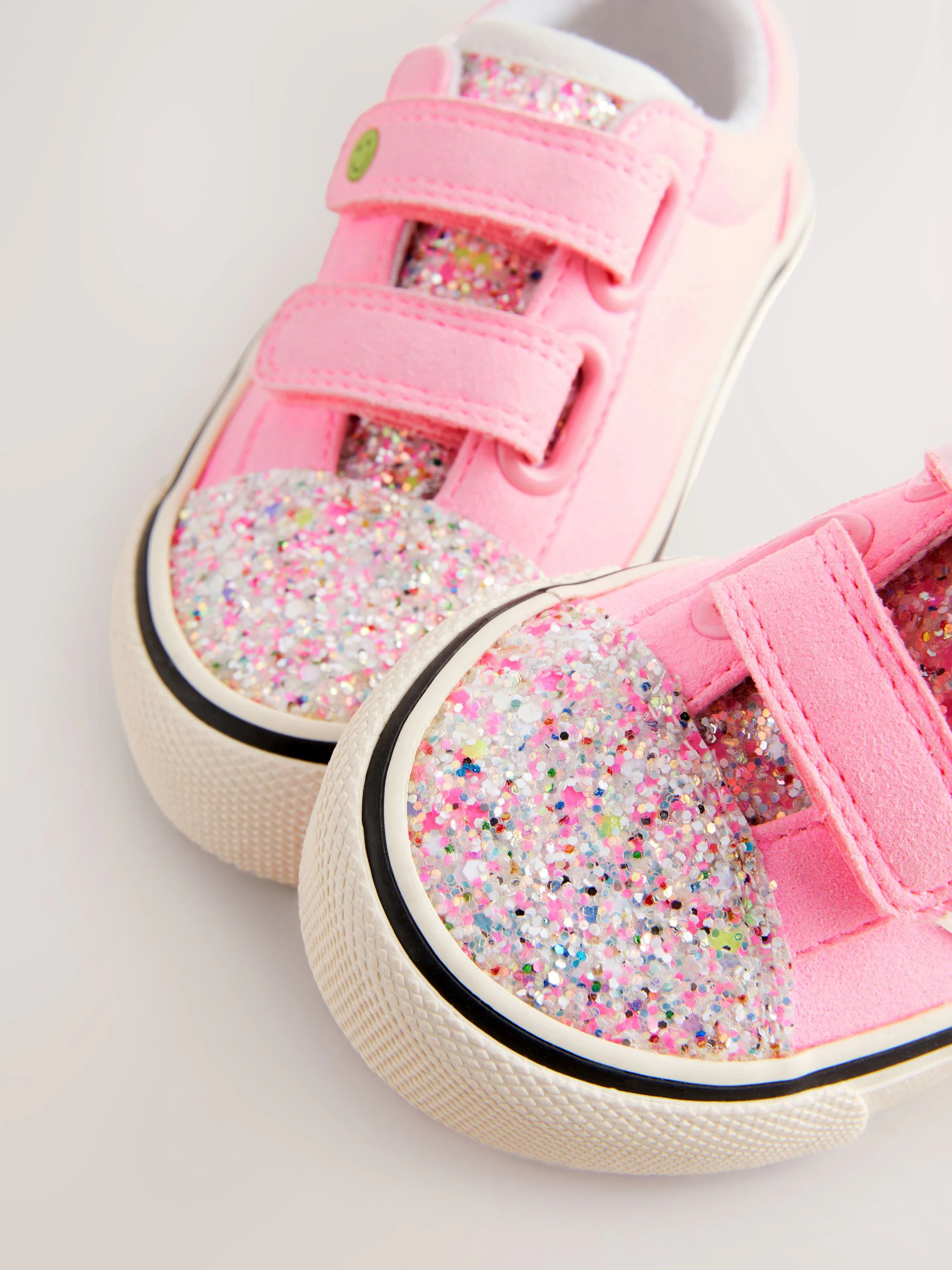 Roze - Sneakers met klittenbandsluiting