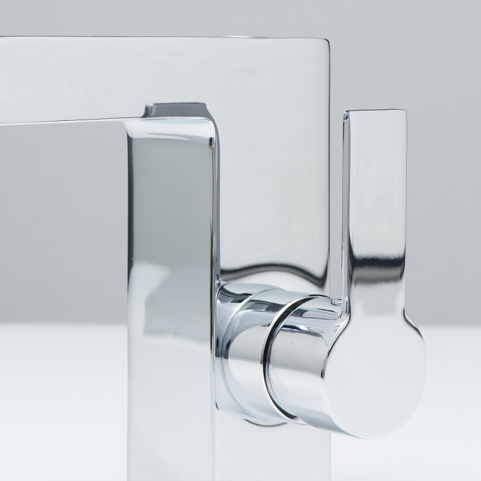 Schutte ORINOCO LED-ééngreepsmengkraan wastafel met watervaluitloop, chroom