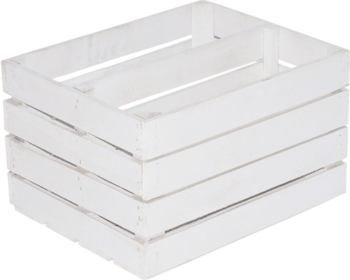 Vintage fruitkist met plank | wit 50x40x30 cm
