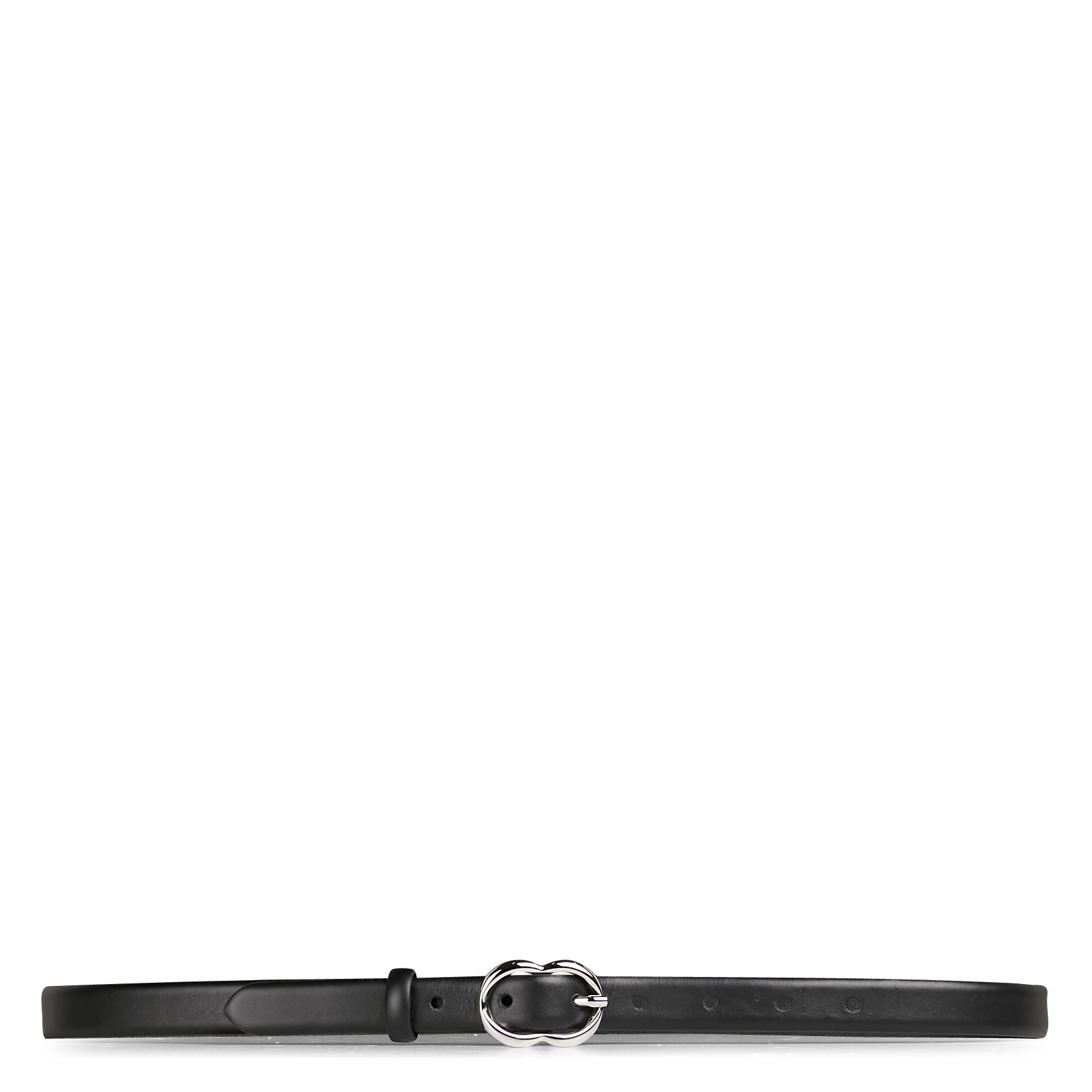 Ceinture boucle en cuir | Noir