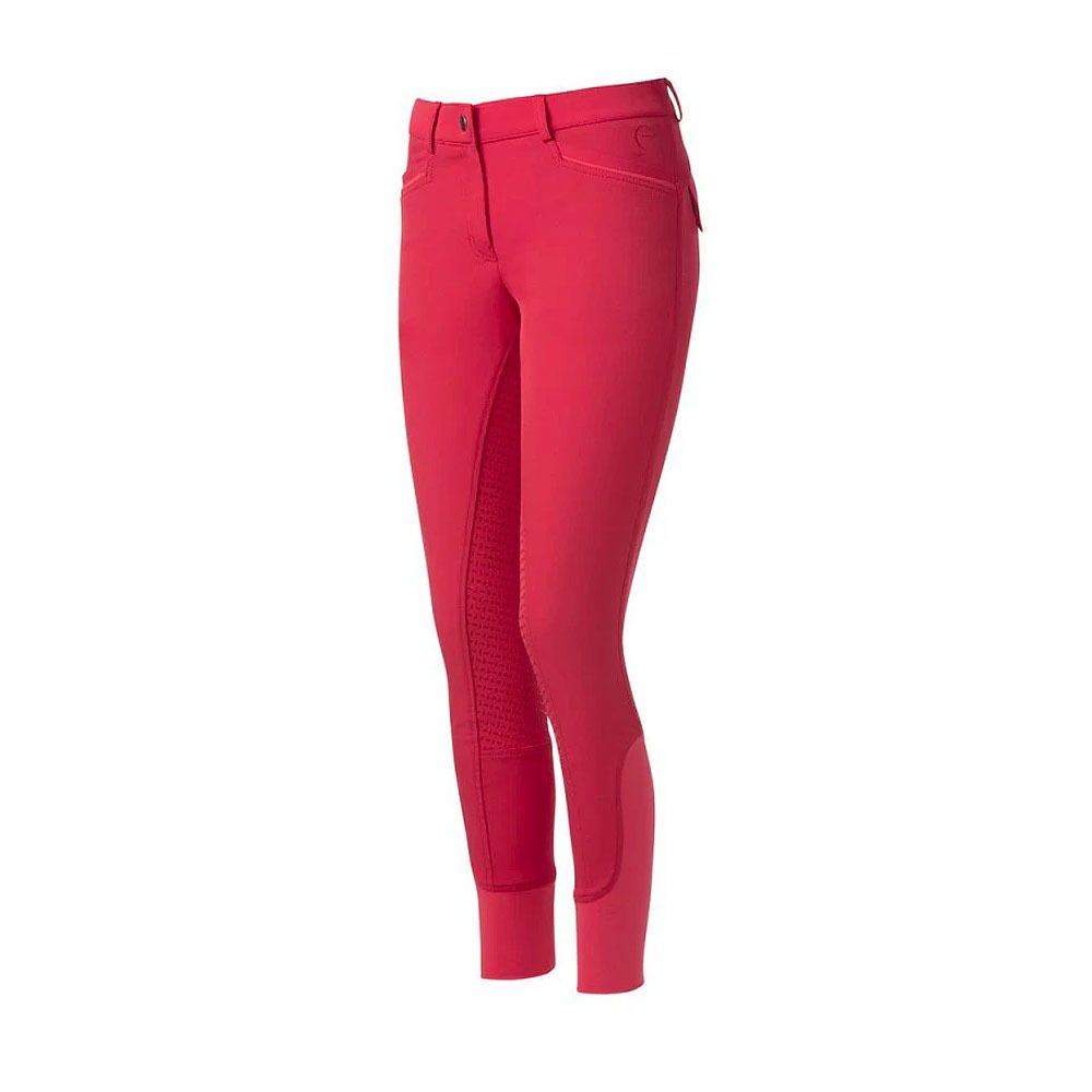 Equitheme MICRO - Pantalon fond de peau siliconé Femme rouge