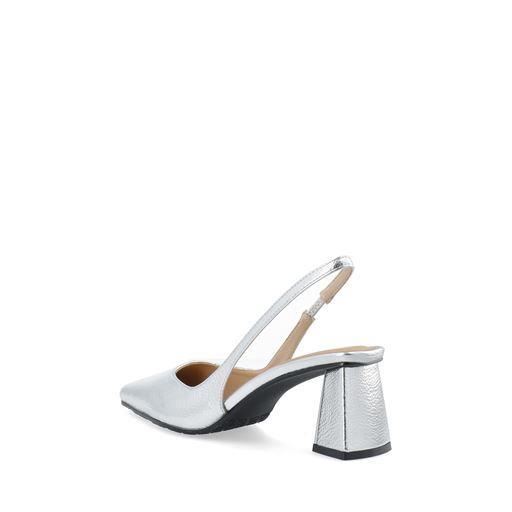 Bianco BIAMaralyn Slingback Metallic Højhælede Sko, Silver, 39