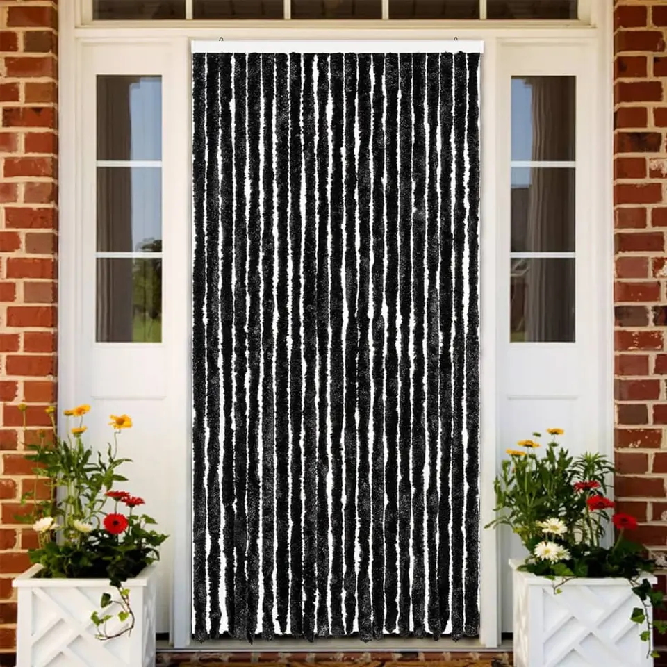 vidaXL - Deurgordijn - Antraciet - Polypropyleen - 90 x 200 cm