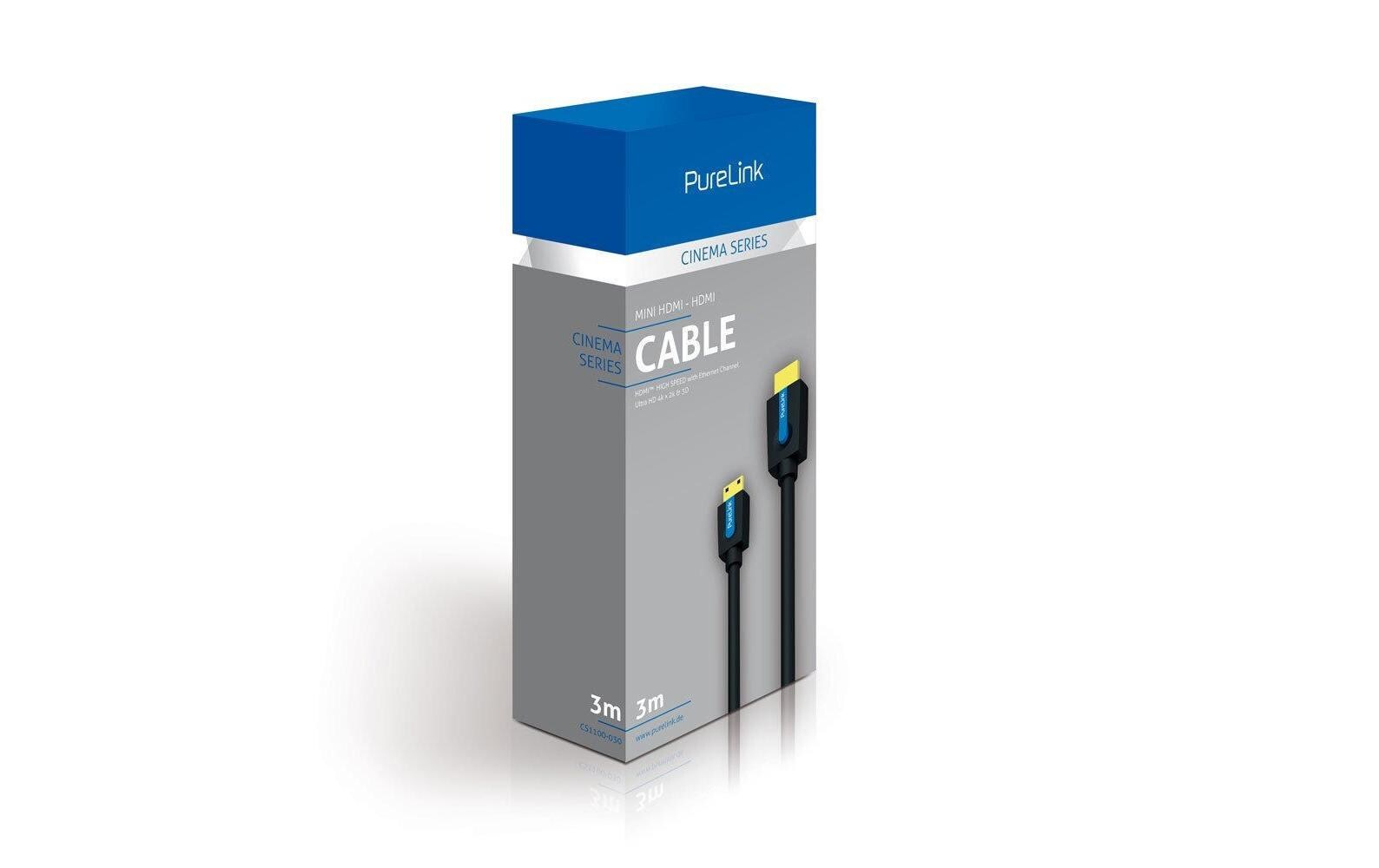 Kabel Mini-HDMI (HDMI-C) - HDMI, 3 mHDMI A, 0.5 m
