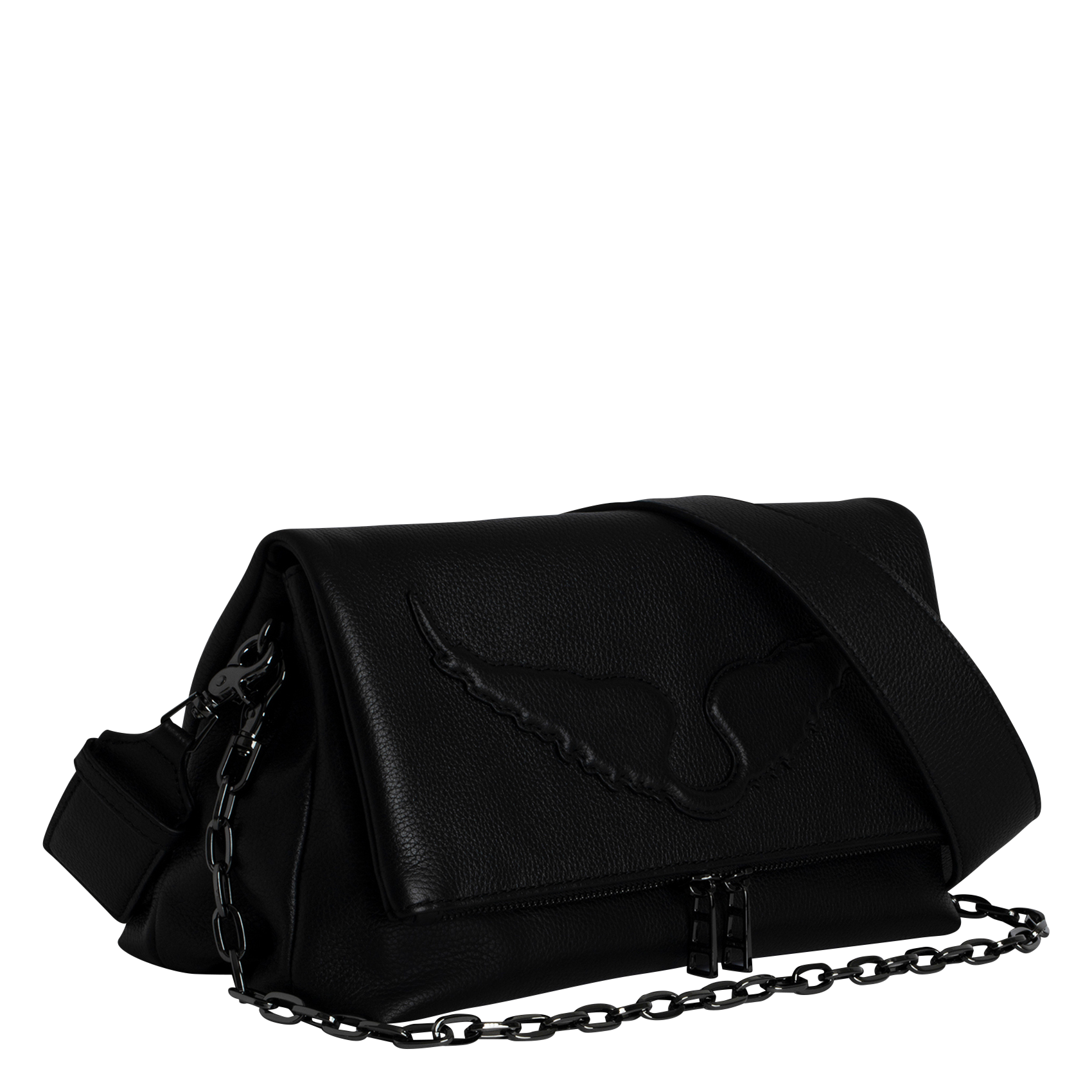 ROCKY WINGS - Sac bandoulière en cuir grainé| Noir