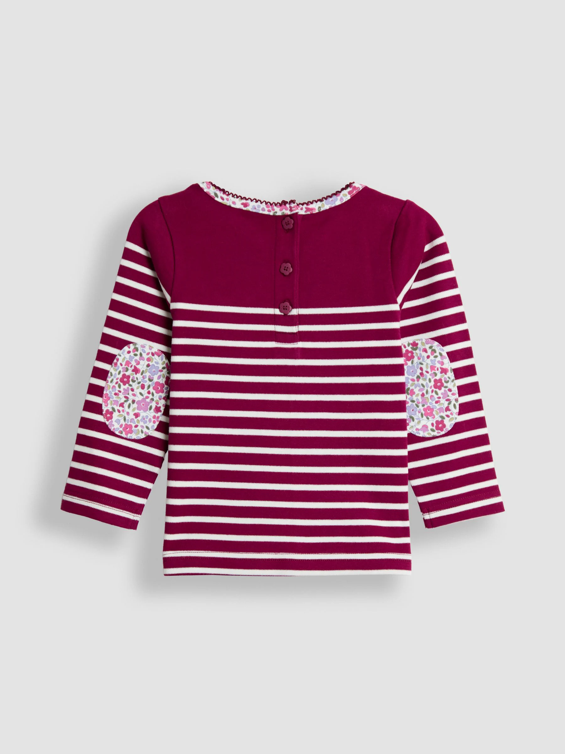 Burgundy Butterfly - JoJo Maman Bébé - Top met Bretonse streep