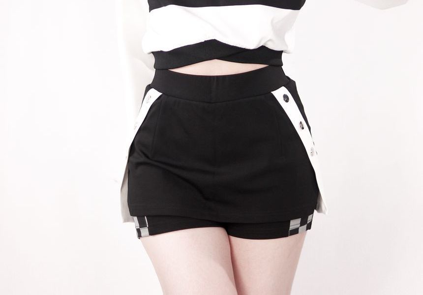 Florimi - Lange mouw crop top / jas / mini rok / bootcut broek / checkerboard beenwarmers (verschillende ontwerpen)