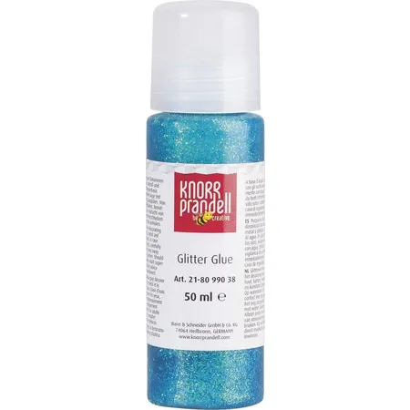Knorr Prandell Glitterfarbe Glitter Glue türkis, 50ml
