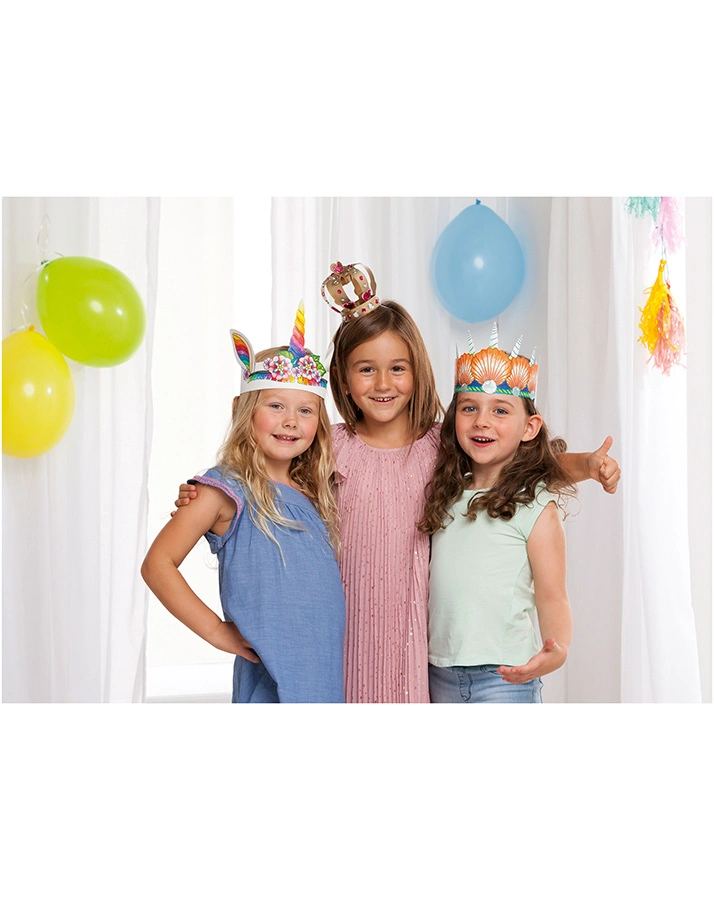 Bastel-Set MÄRCHEN-KINDERHÜTE 3-teilig in weiß