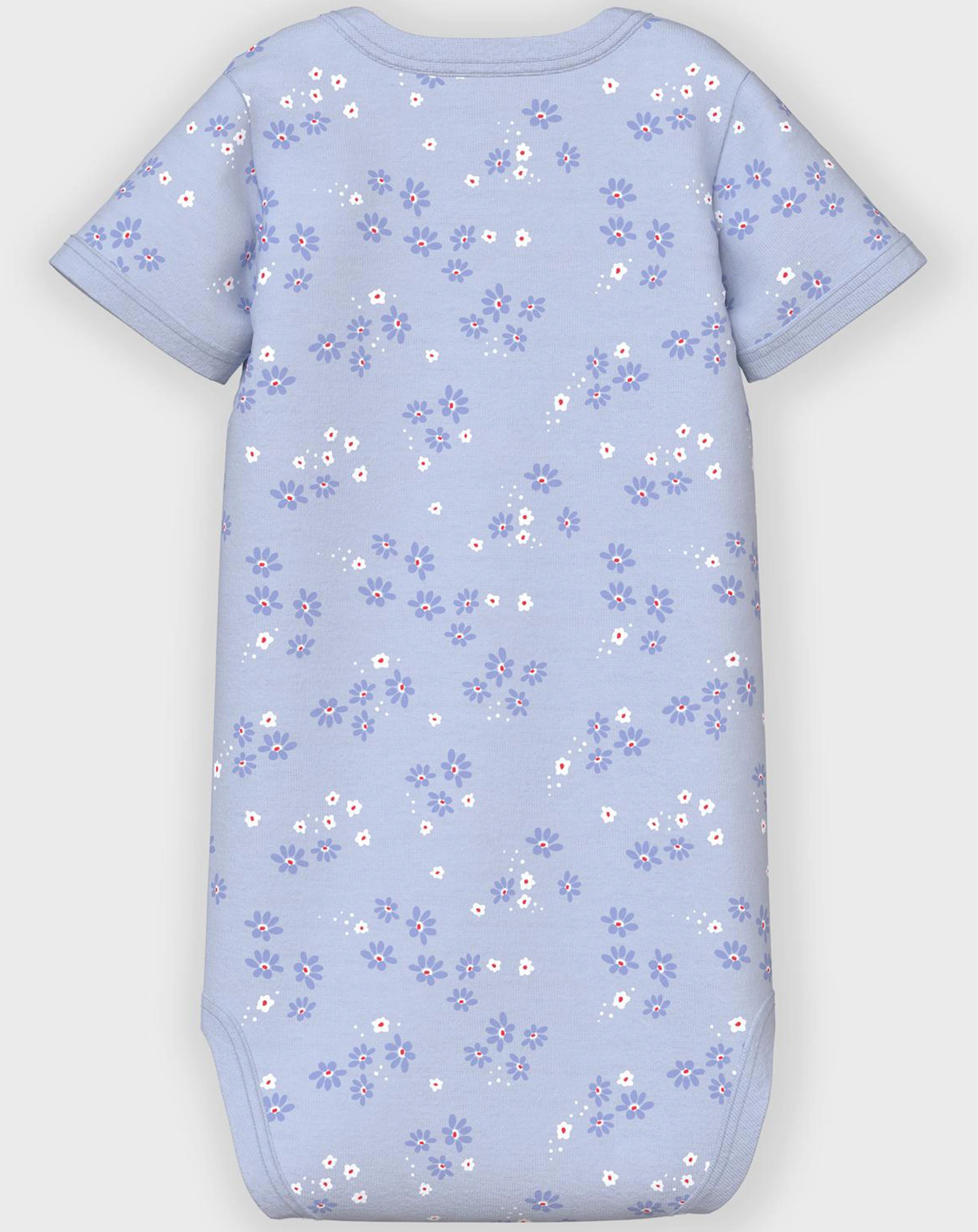 Kurzarm-Body NBFBODY FLOWER 2er Pack in blau/rosa