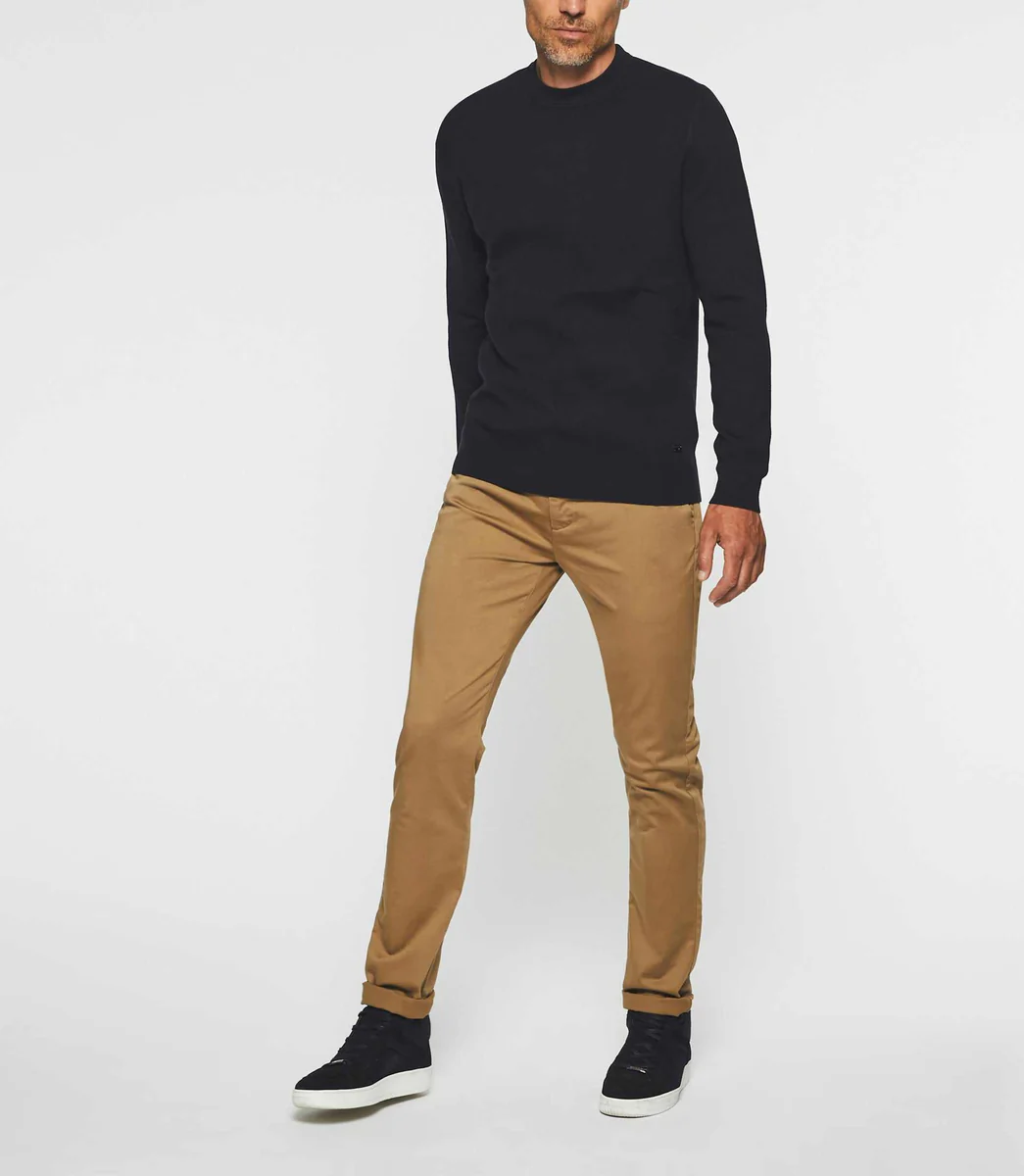 Pull col rond marine BRICE