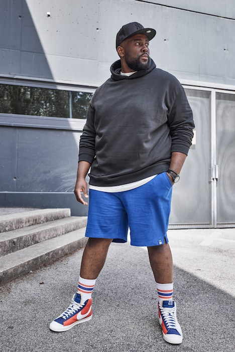 STHUGE Sweat-Bermuda, Relaxed Fit, Elastikbund, Vintage Look, bis 8 XL