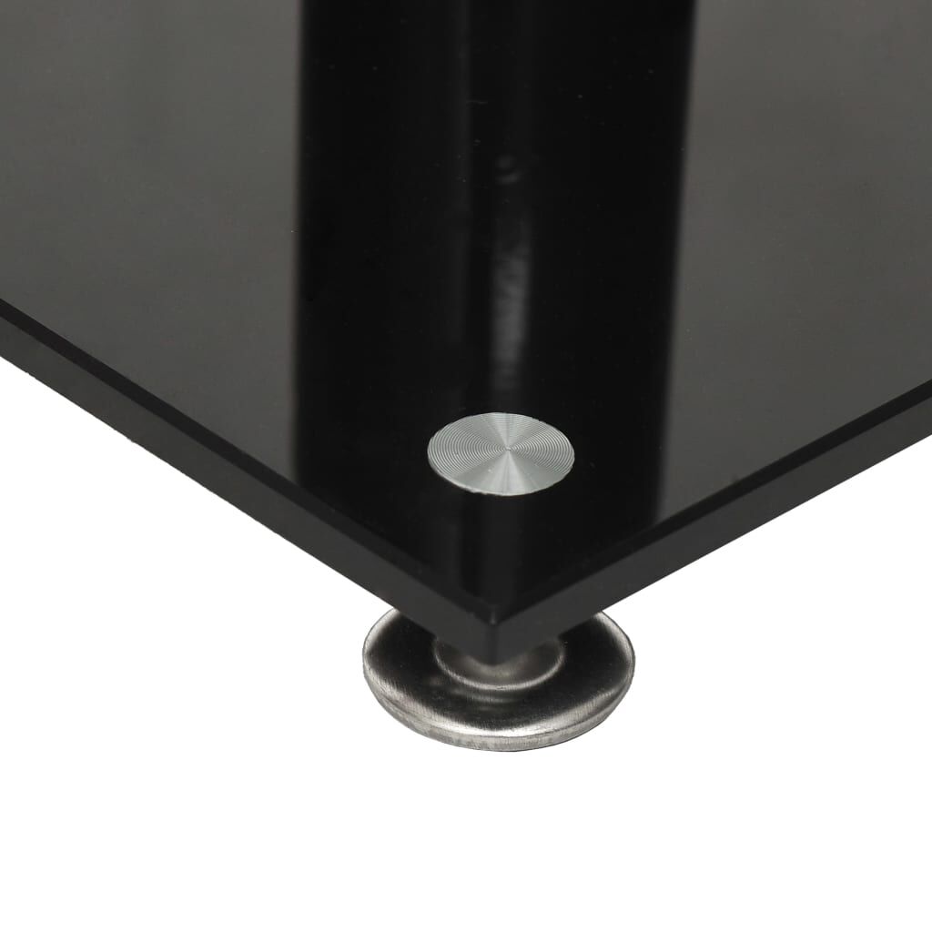 vidaXL Speakerstandaards, 2 stuks, zwart en zilver, gehard glas