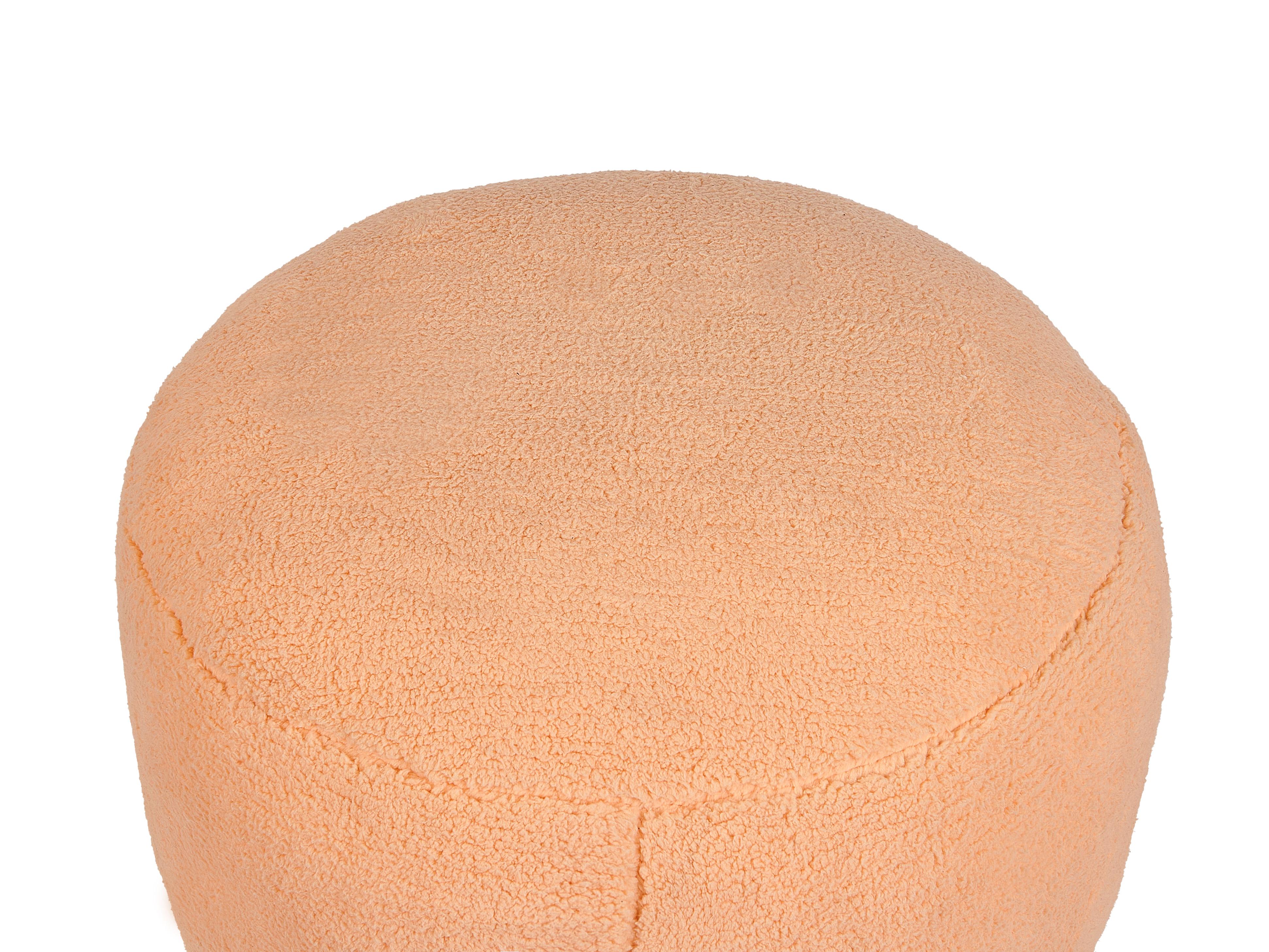 Poef ADLANA Bouclé Oranje