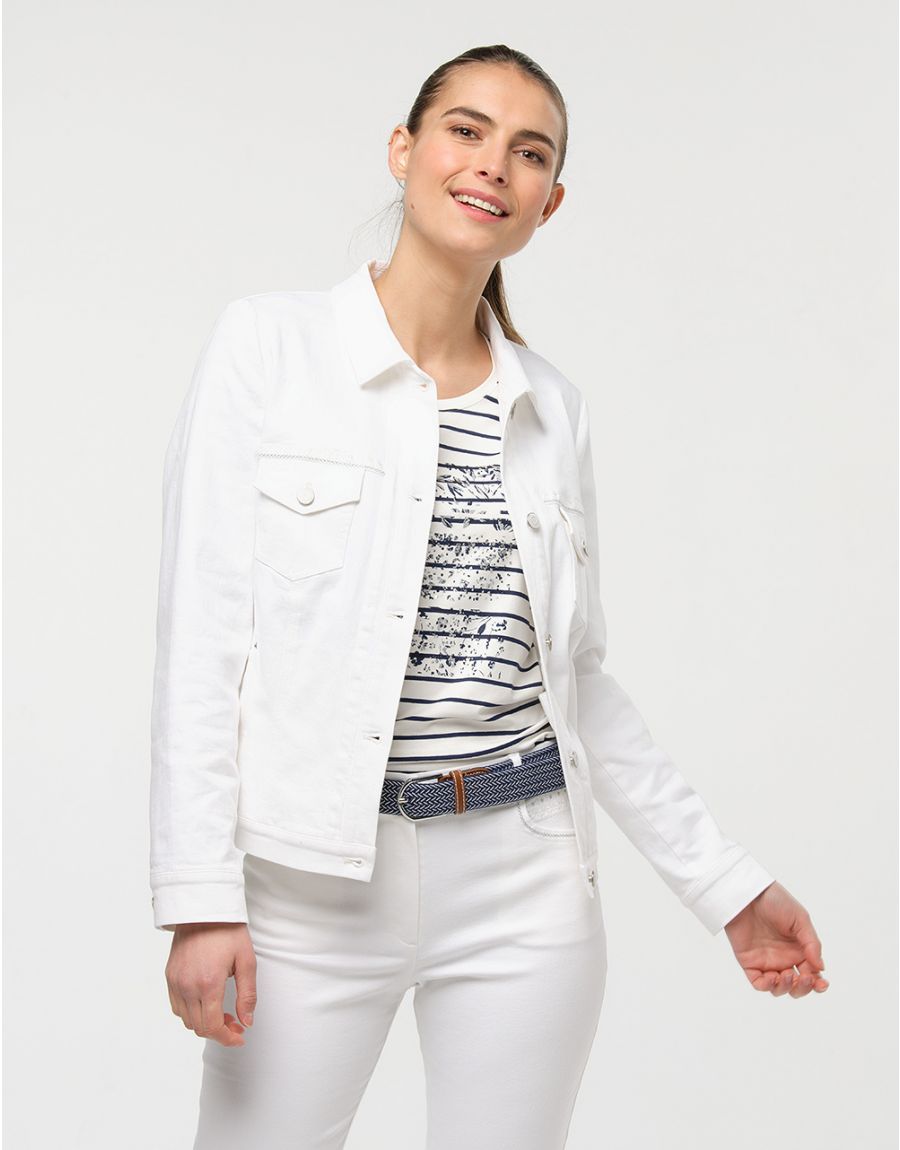 Veste en jean blanc