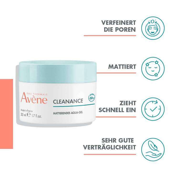 Avene Cleanance mattierendes Aqua-Gel, 50 ml