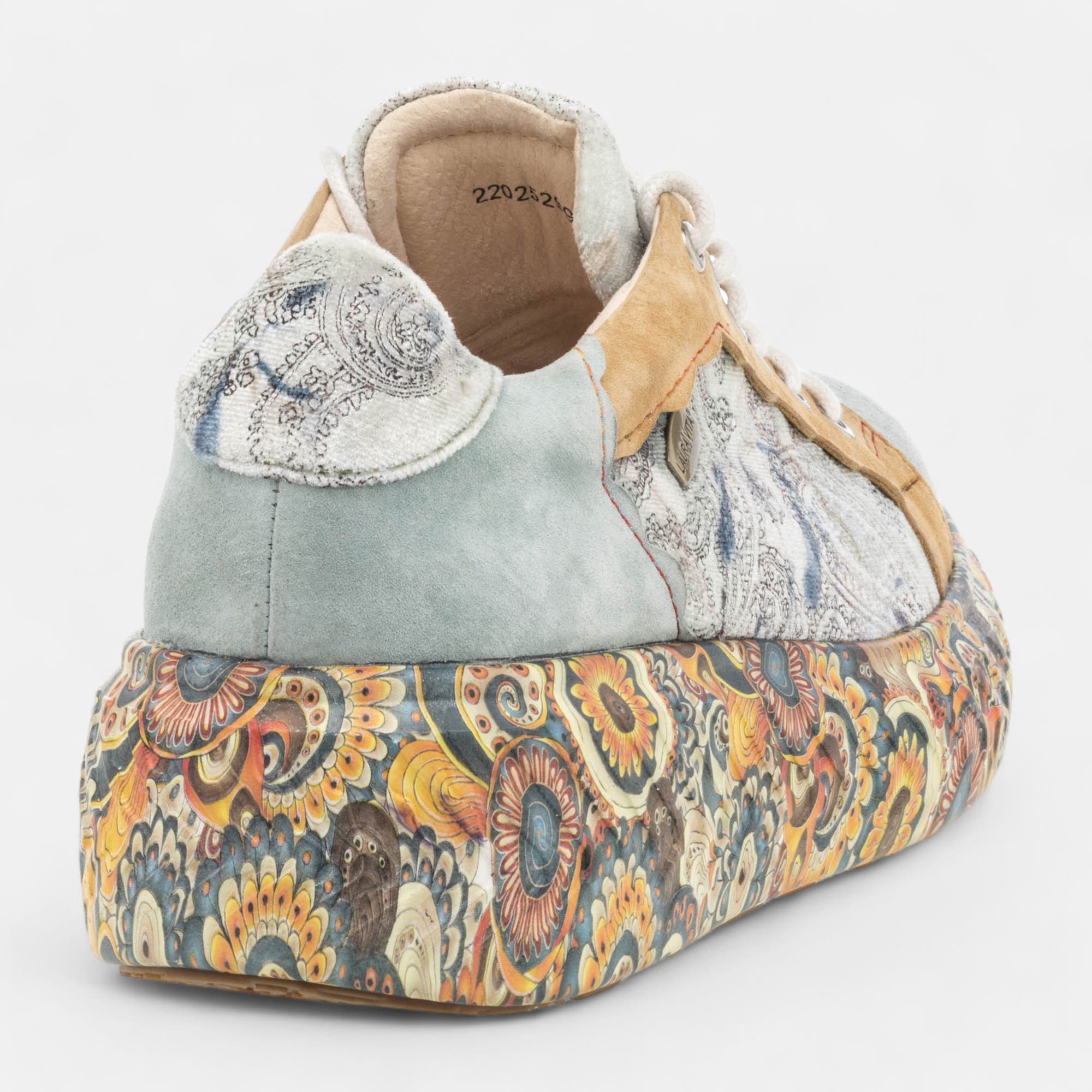 Baskets basses à talon compensé Femme gris