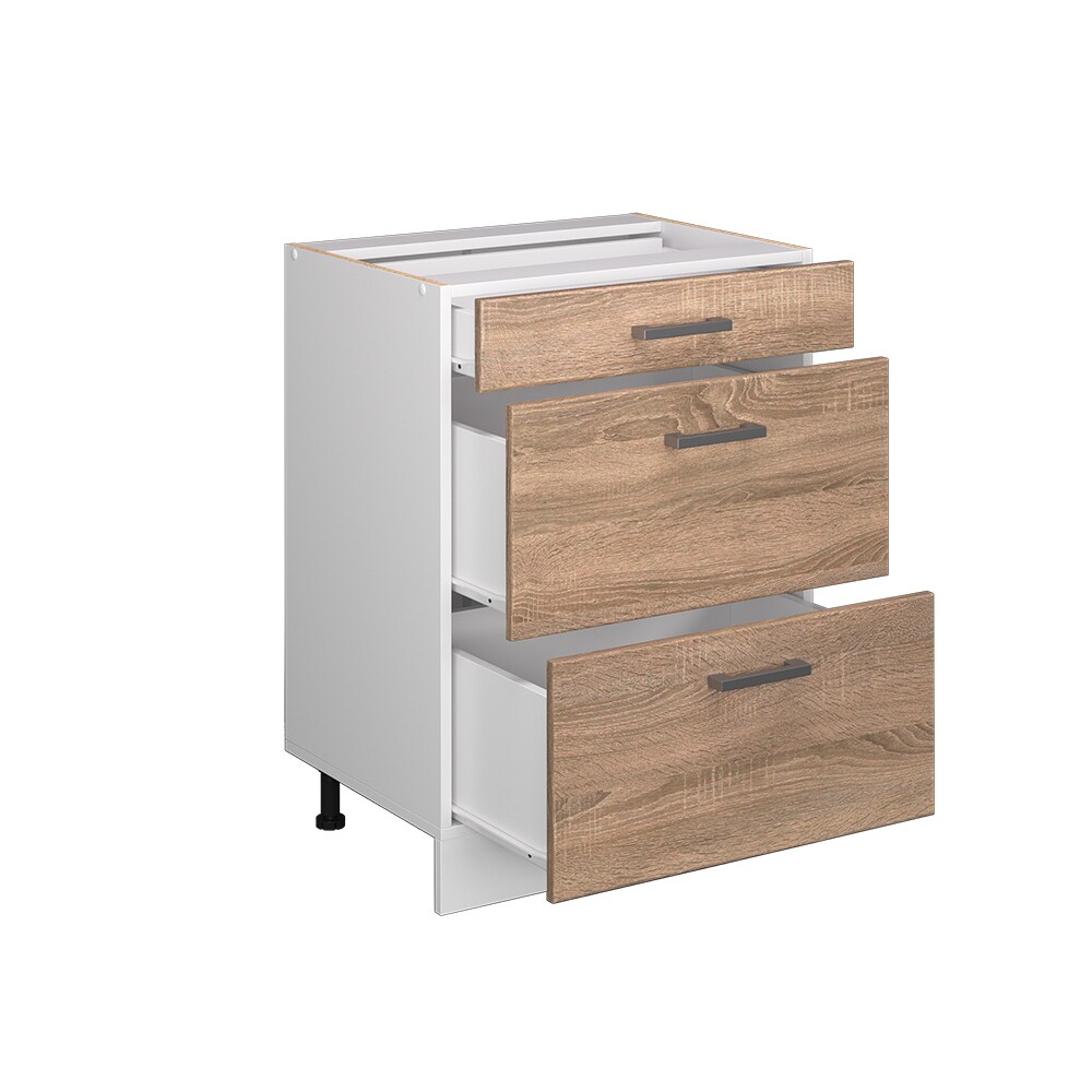 Vicco Schubladenunterschrank Küchenschrank Küchenzeile R-Line 60 cm Weiß Sonoma Schublade