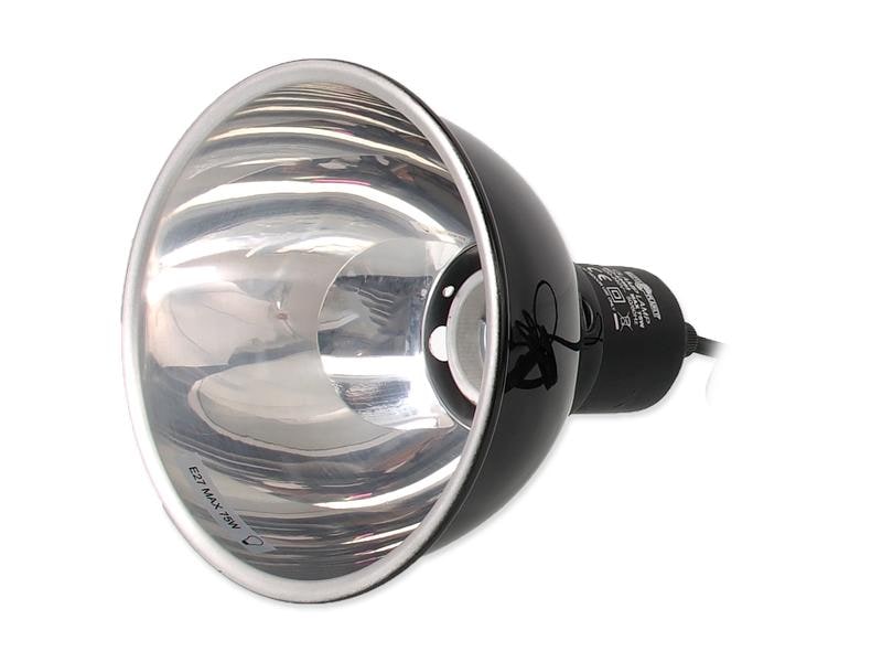 Repti Planet Reflektorlampe Dome Lamp 14 cm, 75 W Doppellampe mit Keramiksockel und angeschlossenem Reflektor und Belüftungsöffnungen