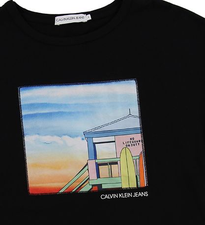 Calvin Klein T-Shirt - Schwarz m. Patch