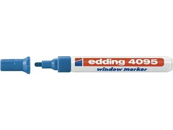 edding 4095 window - Markør - for glas - blå - vandbaseret blæk - 2-3 mm