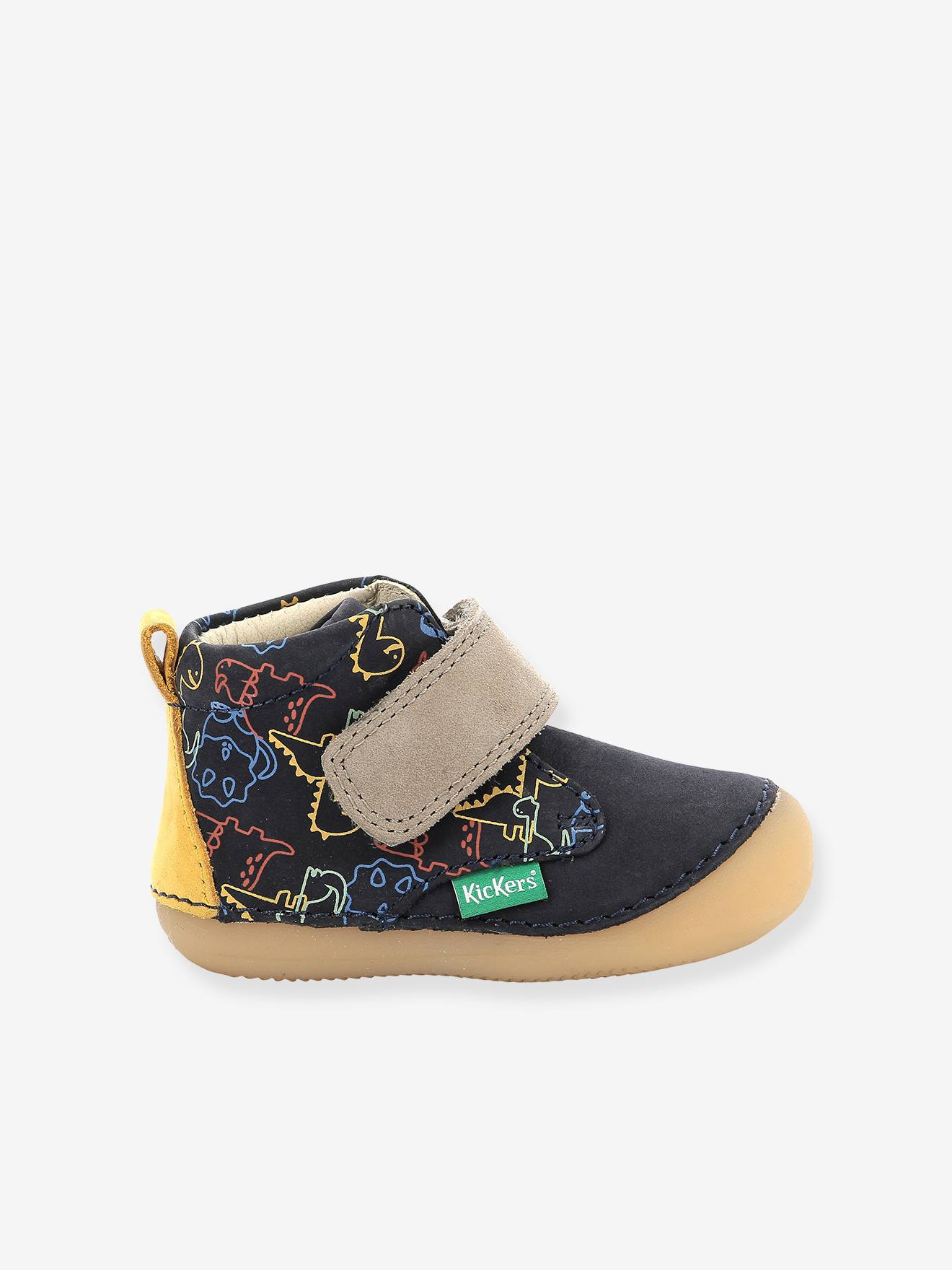Sabio KICKERS® Botinhas de Couro para Bebê Primeiros Passos Tinta