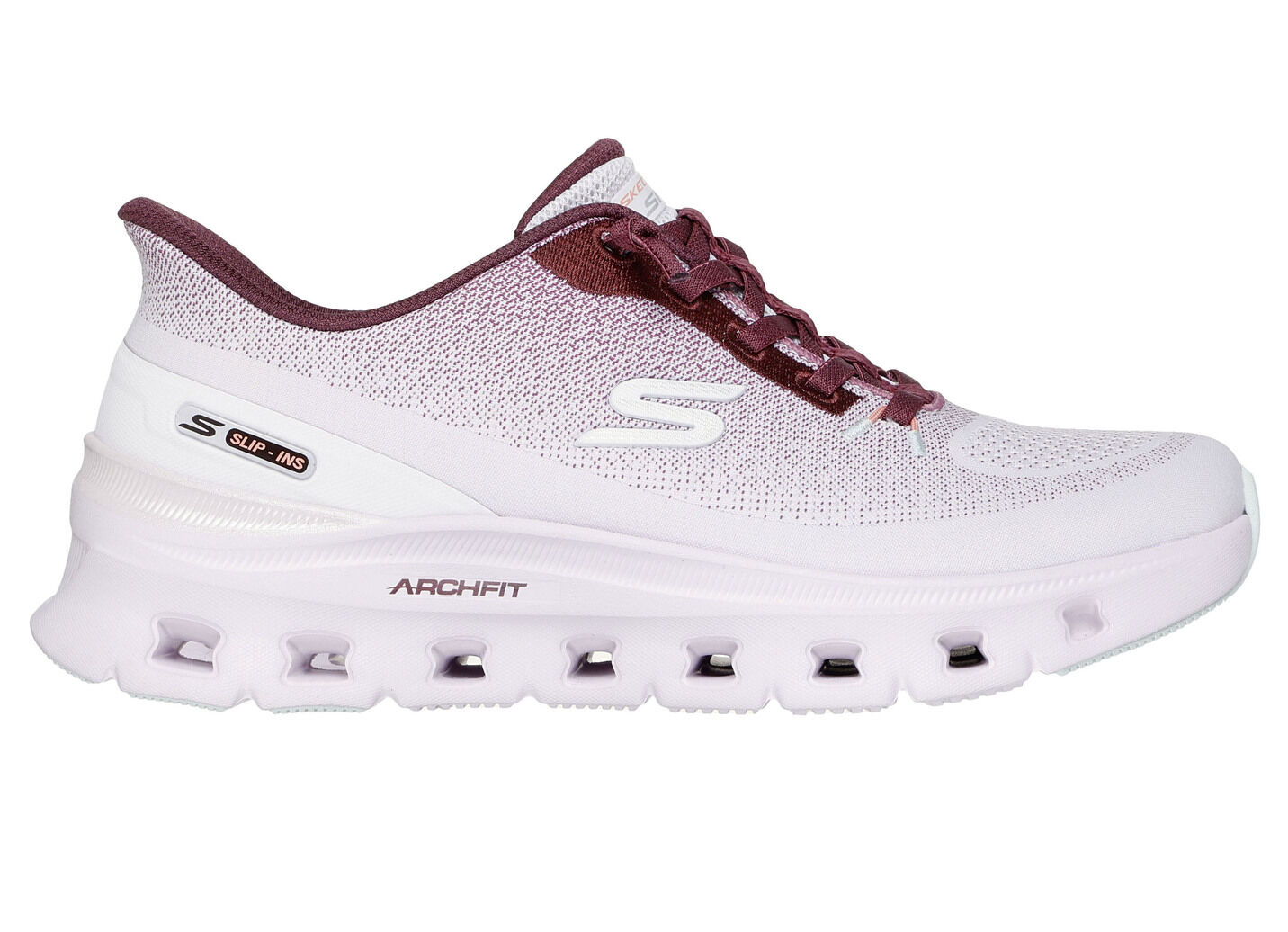 SKECHERS, trendige Damen-Sneaker, mit geformter Slip-Ins Fersenplatte