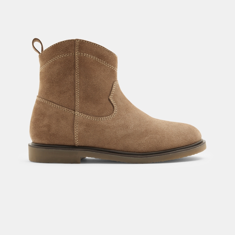 Boots en cuir blanches fille
