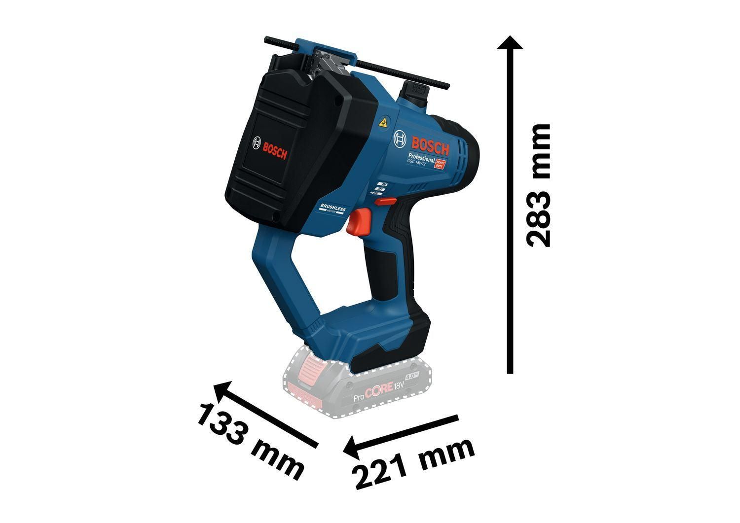 Bosch Professional GGC 18V-12 Accu draadeindknipper 18V Basic Body - 06019M8000