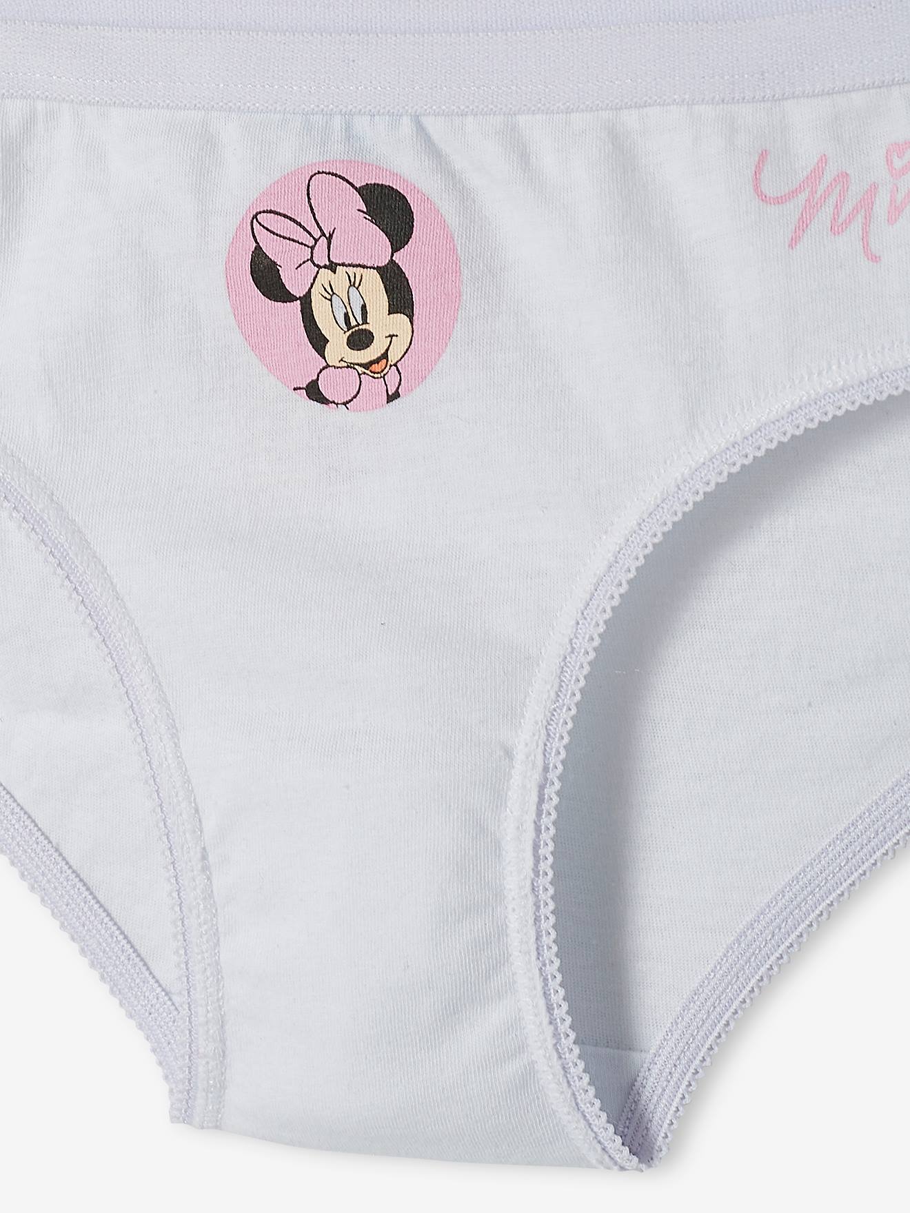 Pacote com 7 calcinhas lisas rosa tamanho médio DS® Minnie com estampas