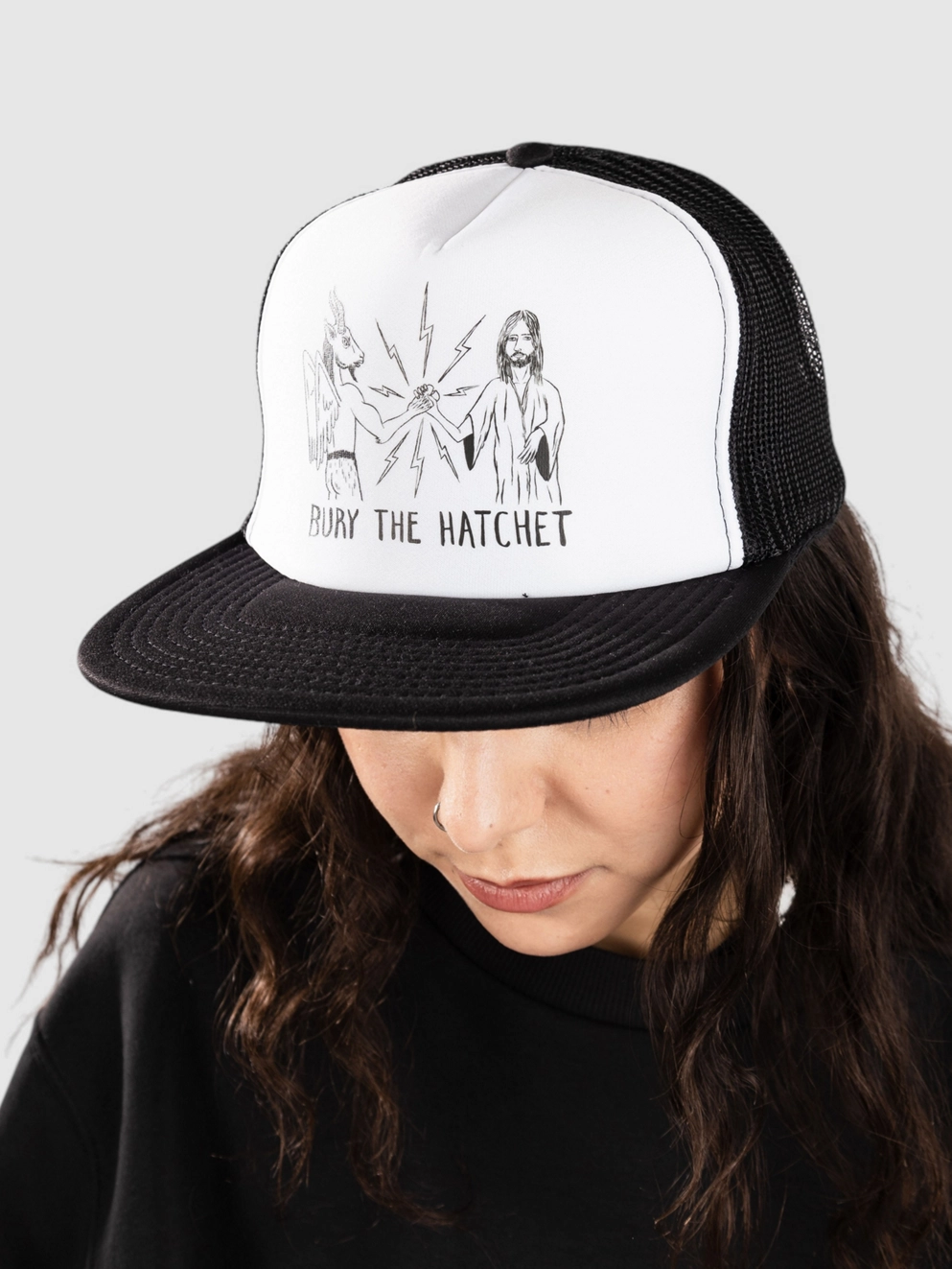 Thrasher X Toy Machine B.T.H. Trucker Cap black/black/white