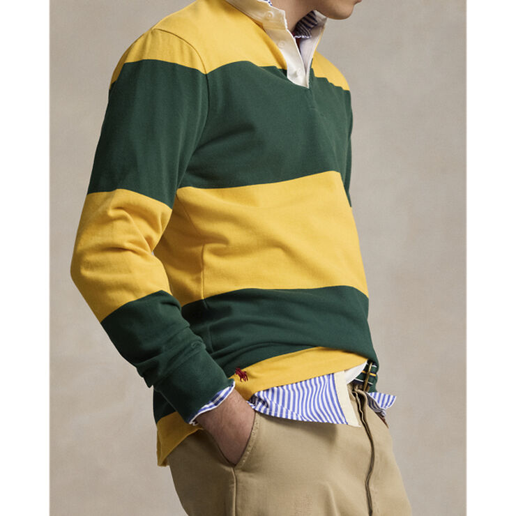 Polo Ralph Lauren AUTHENTC RUGBY JRSY-LSL-RUG Moss agate/gold bugle