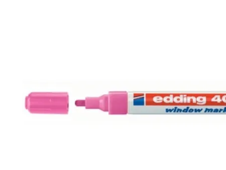 edding 4095 window - Markør - for glas - neon pink - vandbaseret blæk - 2-3 mm