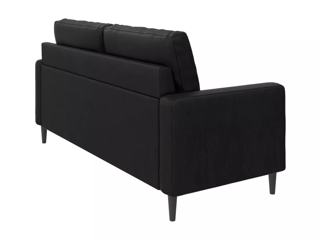 Wainwright | Canapé 3 places en simili cuir noir