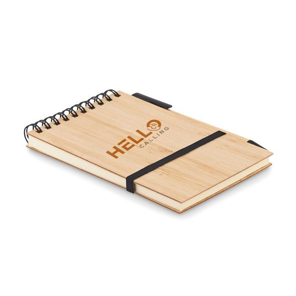 GiftRetail MO6528 - SONORABAM Set de bloc-notes A6 en bambou