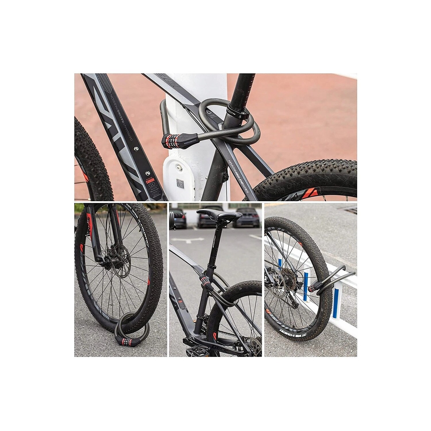 Fahrradschloss mit Zahlenkombination - RKS507-1BK Schloss mit