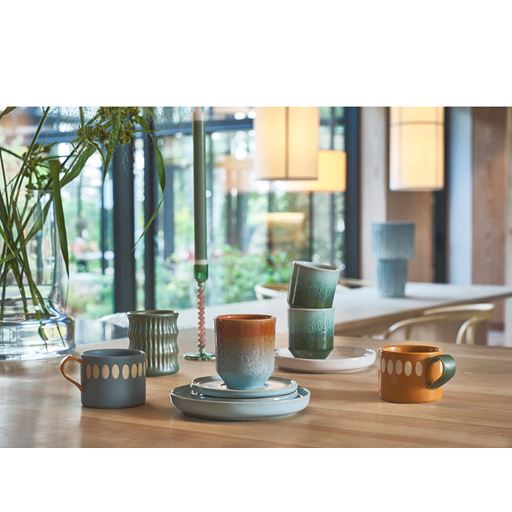 Villa Collection 2-pak Krus, Blue/Amber, 0,2L