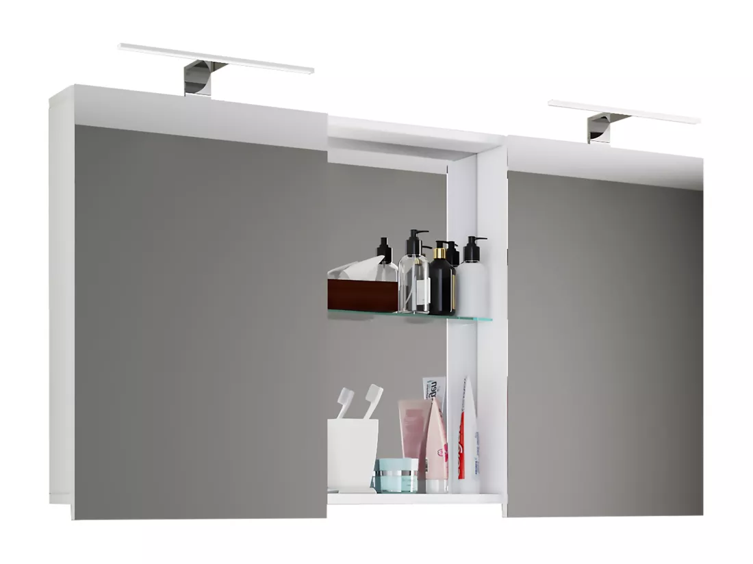 armoire de toilette miroir Budasi avec étagère