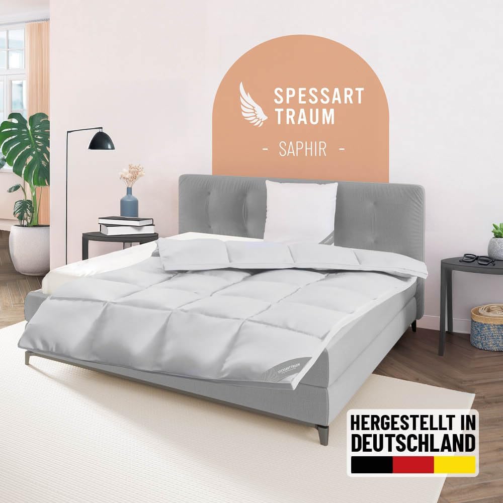 Daunendecke 135x200 cm Winter extra warm | 100% Daunen | 840g Füllgewicht | Allergiker geeignet (Nomite) | Oeko-TEX | Made in Germany