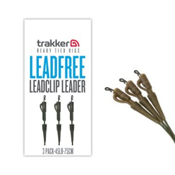 Bas de Ligne Leadfree Leadclip Trakker 45lb (75cm) Pack de 3 (3 pièces)