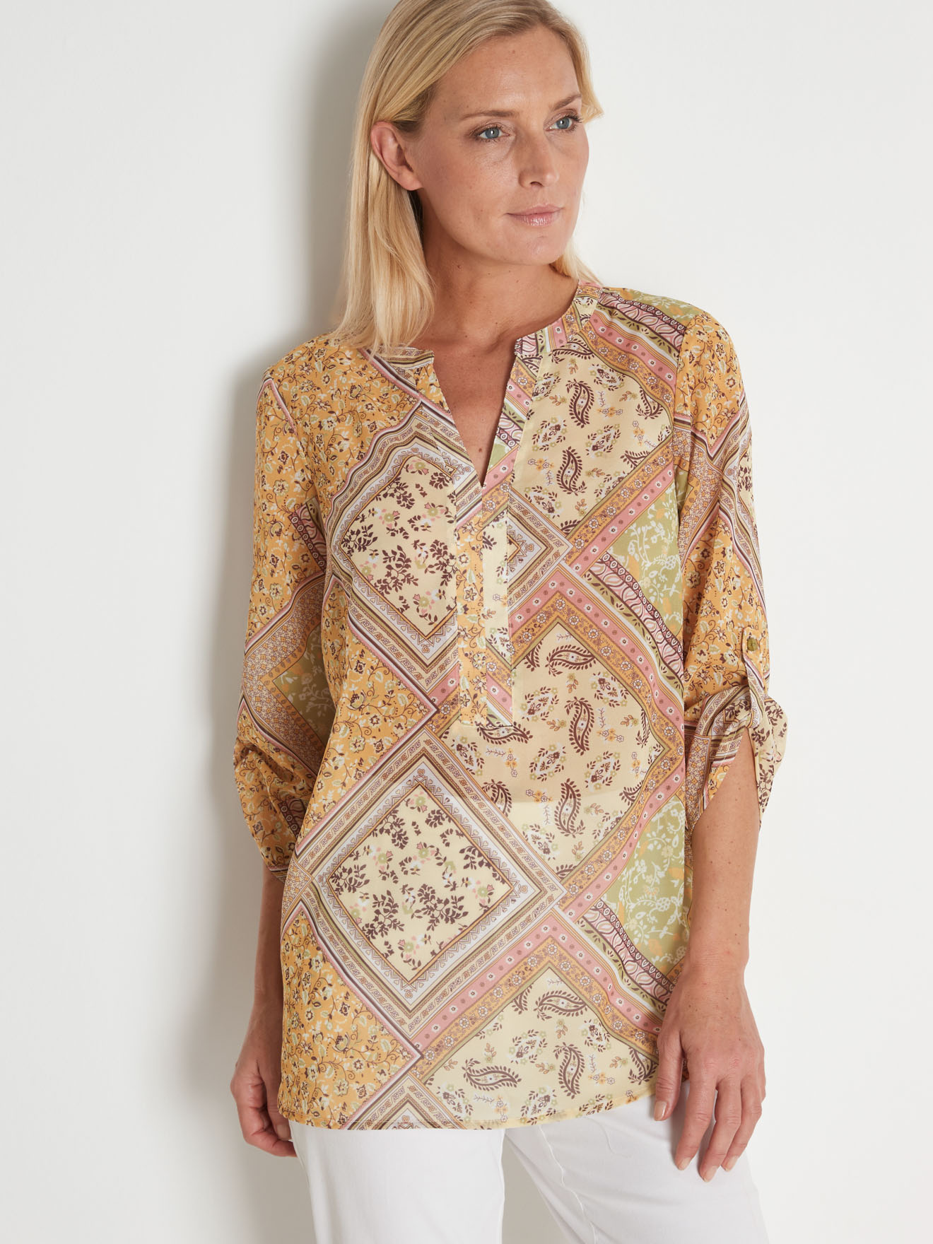 Blouse en crêpe georgette