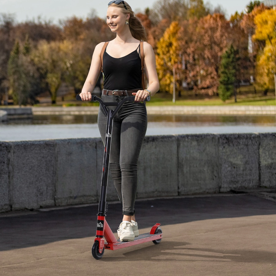 HOMCOM Tretroller für Kinder rot